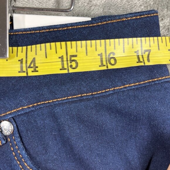 Tahari Jeans Womens Sz 16/33 Blue Seta Silk Denim Skinny Rayon Cotton - Picture 7 of 14